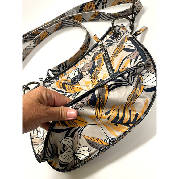 Lug Swivel Convertible Crossbody Bag Lily Grey RFID Protected - Picture 4 of 8